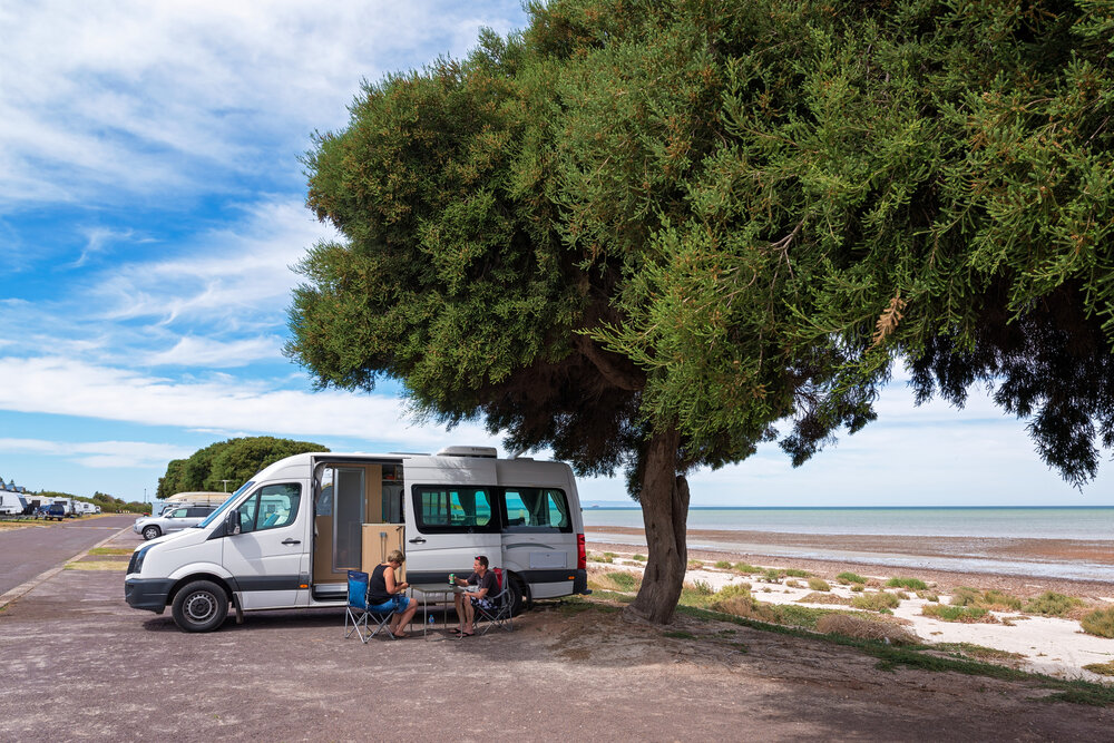 Discovery Parks Whyalla Foreshore Eyre Peninsula South Australian Tourism Bus in Safari Beside A Tree