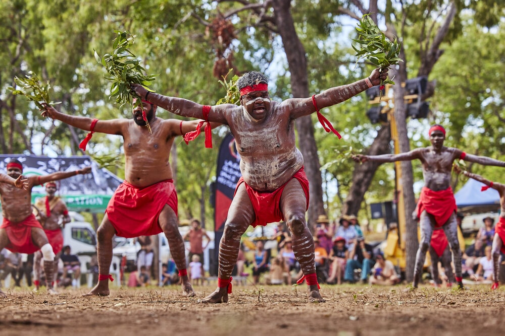 Aboriginal Tänzer auf einem Festival